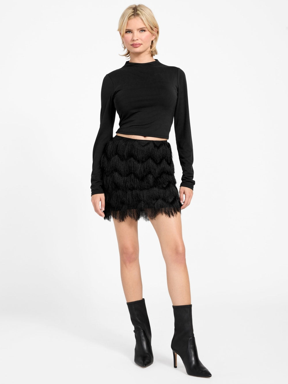 Alyna Fringe Mini Skirt - Guess