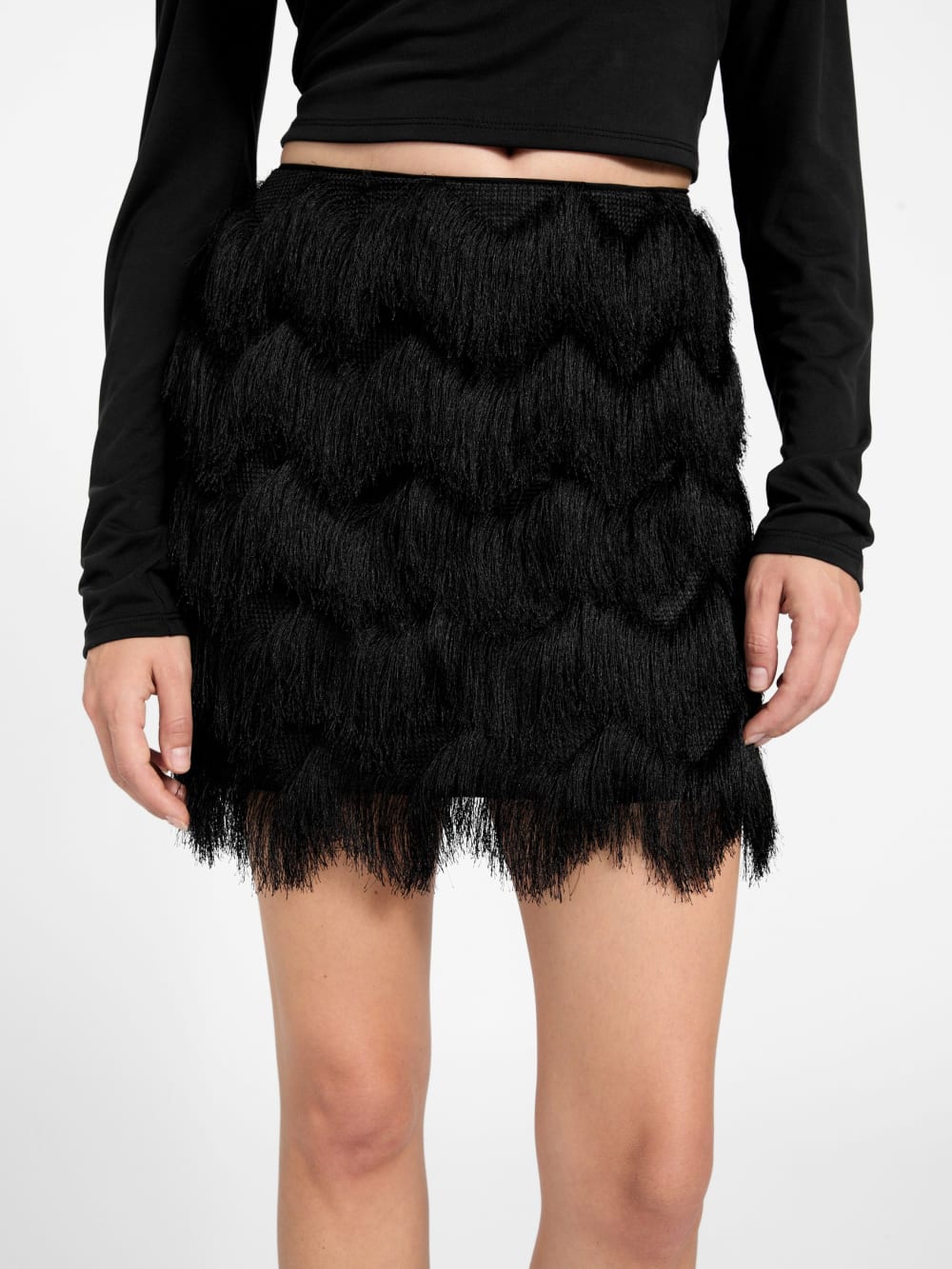 Alyna Fringe Mini Skirt - Guess