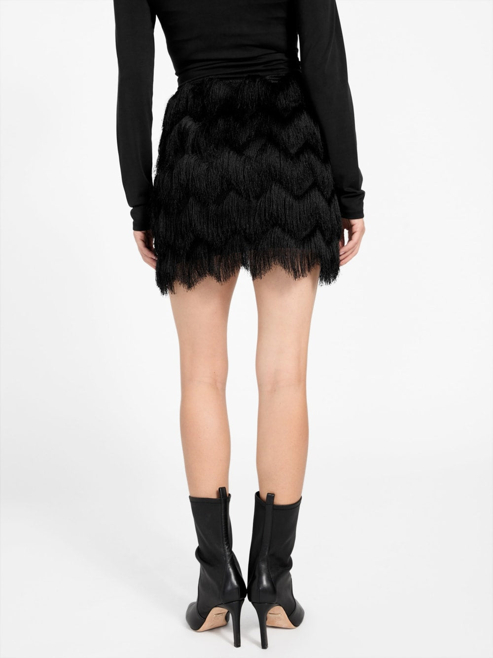 Alyna Fringe Mini Skirt - Guess