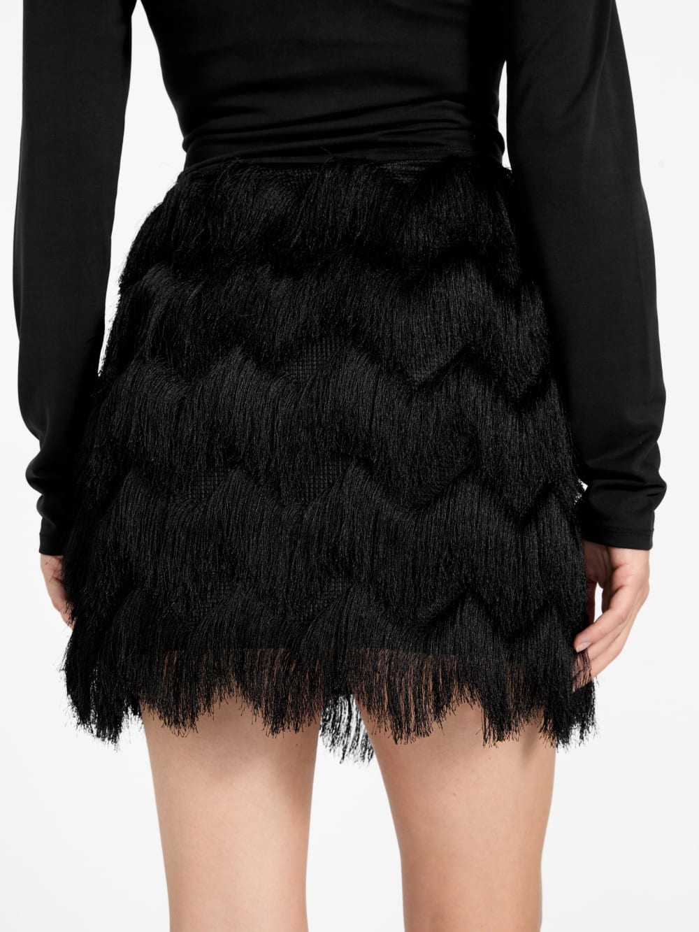 Alyna Fringe Mini Skirt - Guess
