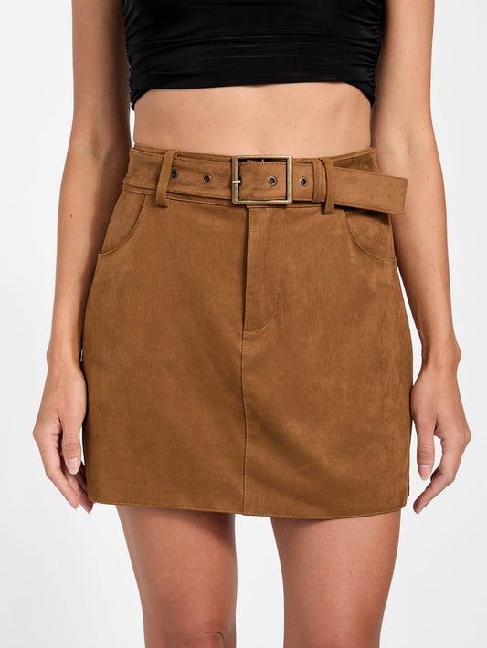 Erin Faux-Suede Mini Skirt - Guess