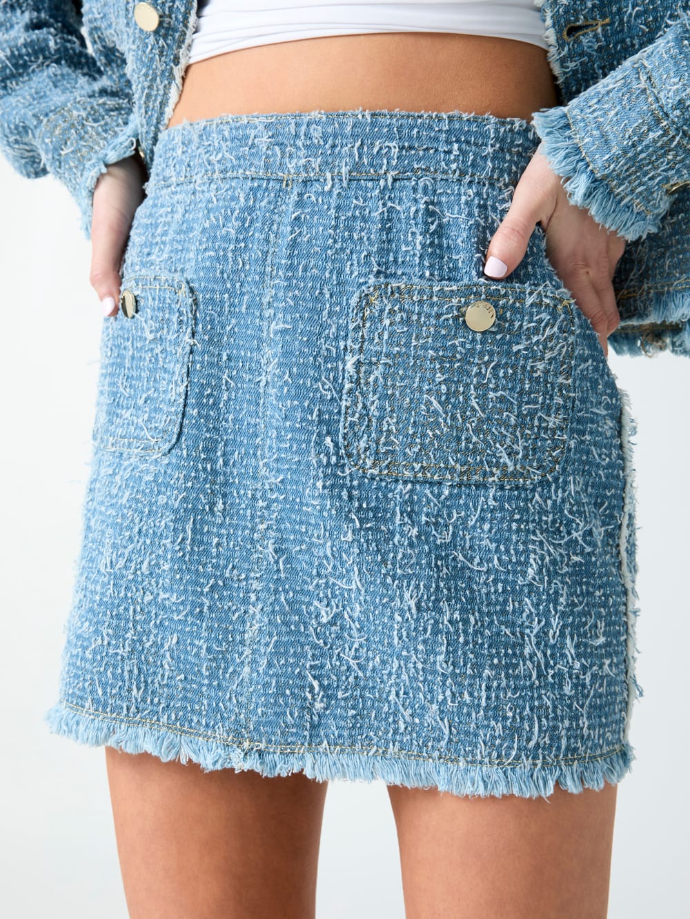 Denim tweed skirt - Guess