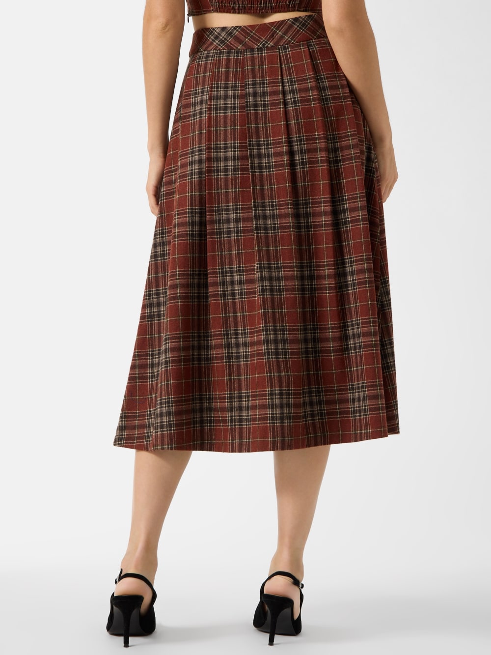 Pia Plaid Midi Skirt - Guess