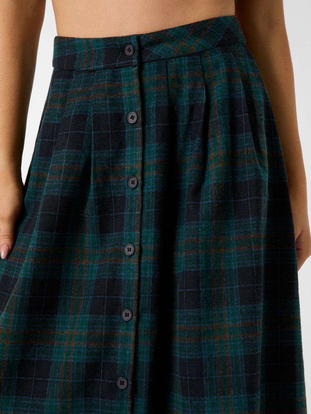 Pia Plaid Midi Skirt - Guess