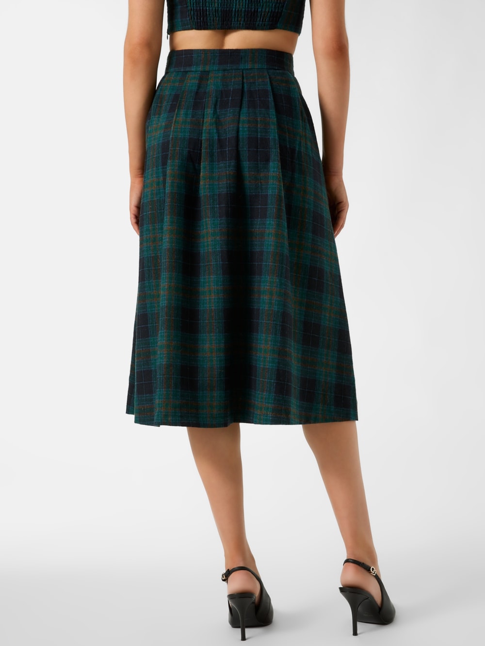 Pia Plaid Midi Skirt - Guess