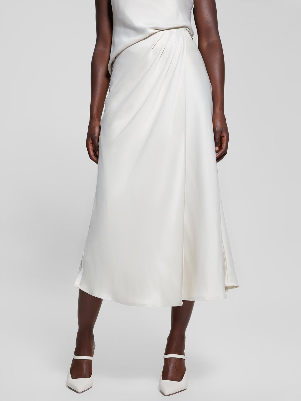 Eco Anastasia Midi Satin Skirt - Guess