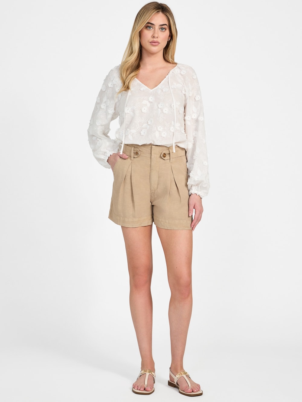 Eco Shaye Linen Shorts - Guess