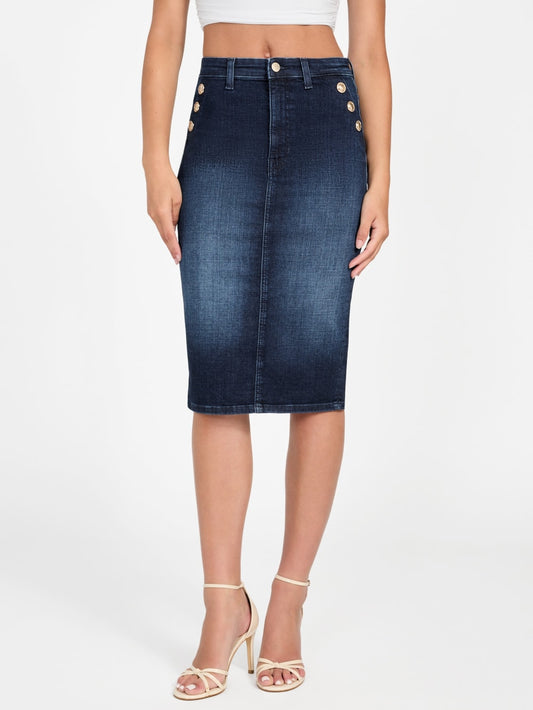 Eco Riley Denim Pencil Skirt - Guess