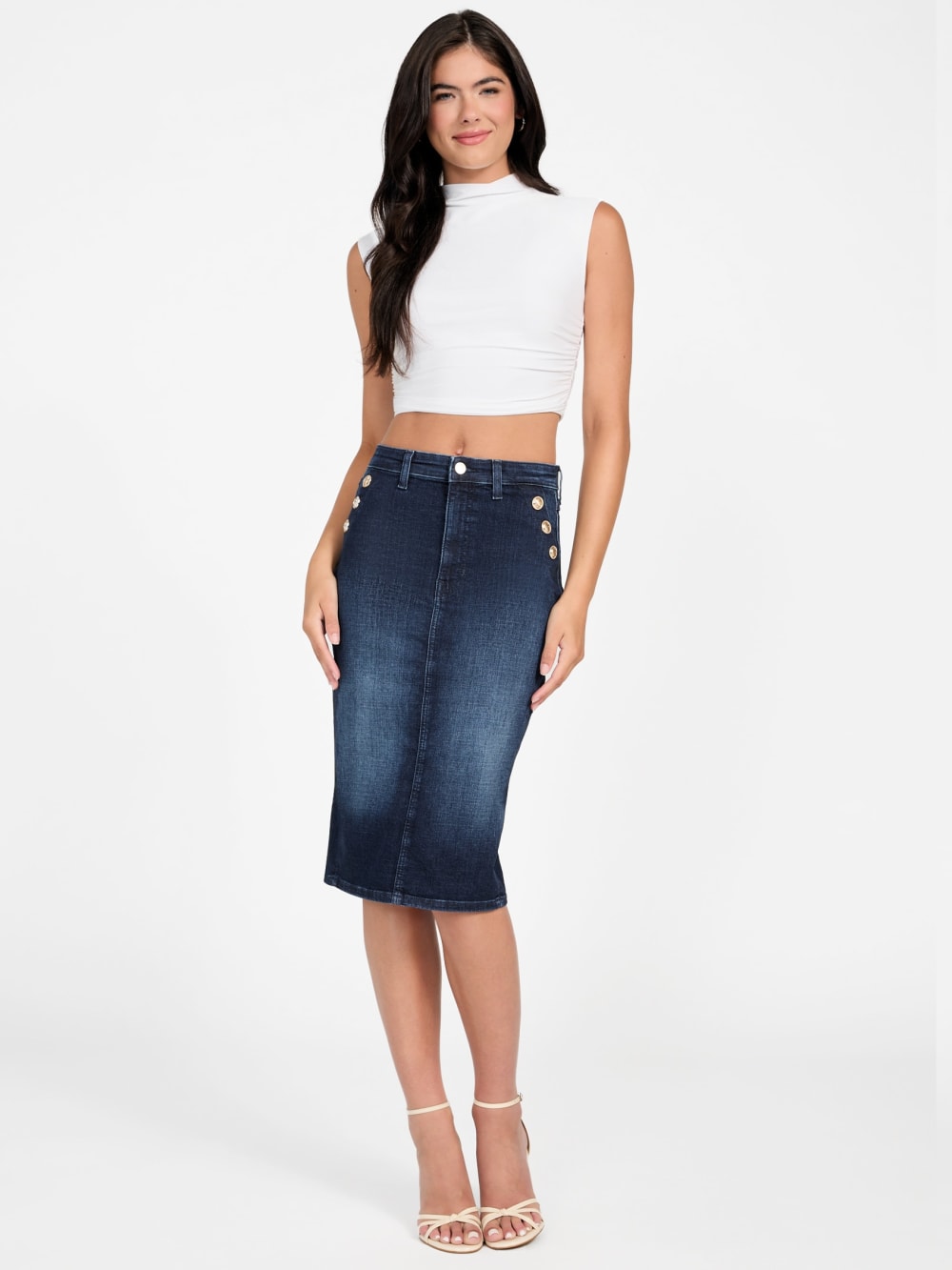 Eco Riley Denim Pencil Skirt - Guess