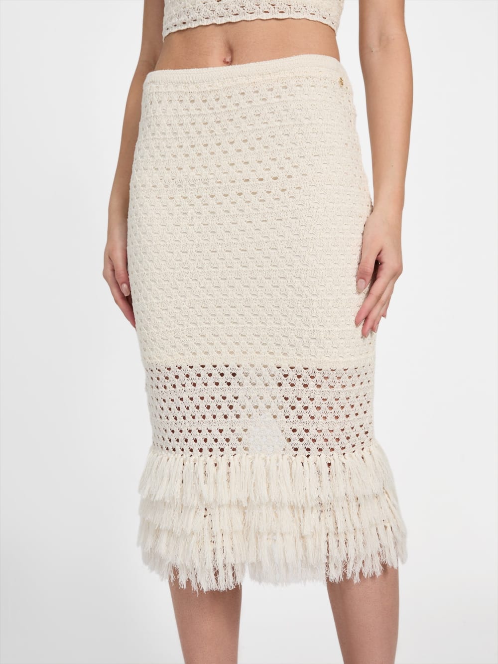 Eco Luca Fringe Hem Skirt - Guess