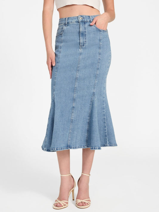 Lia Denim Midi Skirt - Guess