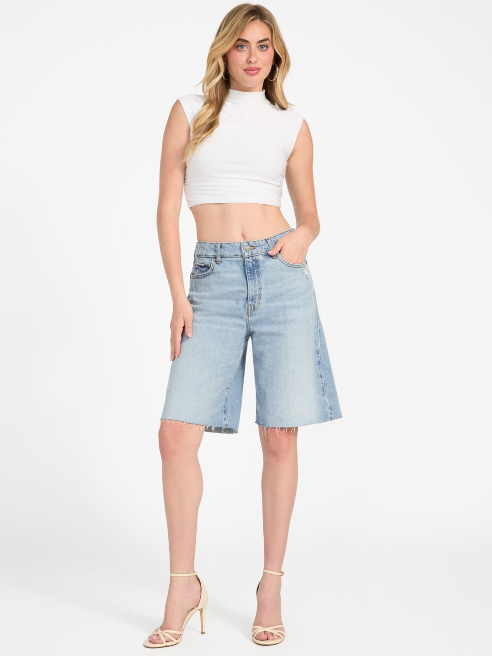 Eco Kai Wide-Leg Shorts - Guess