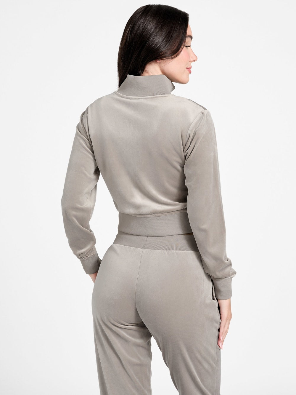 Eco Couture Full-Zip Velvet Sweatshirt - Guess