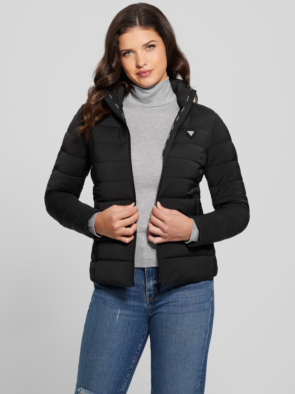 Diann Heavy Hooded Puffer Jacket - Guess
