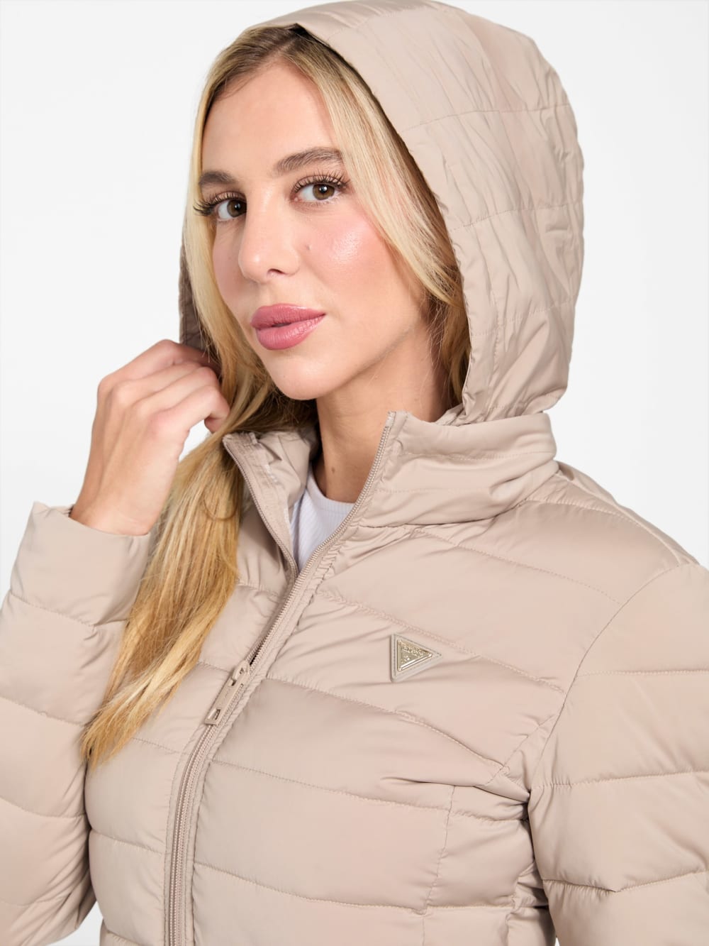 Diann Heavy Hooded Puffer Jacket - Guess