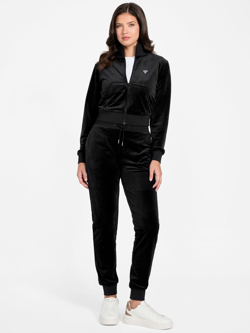 Eco Couture Full-Zip Velvet Sweatshirt - Guess