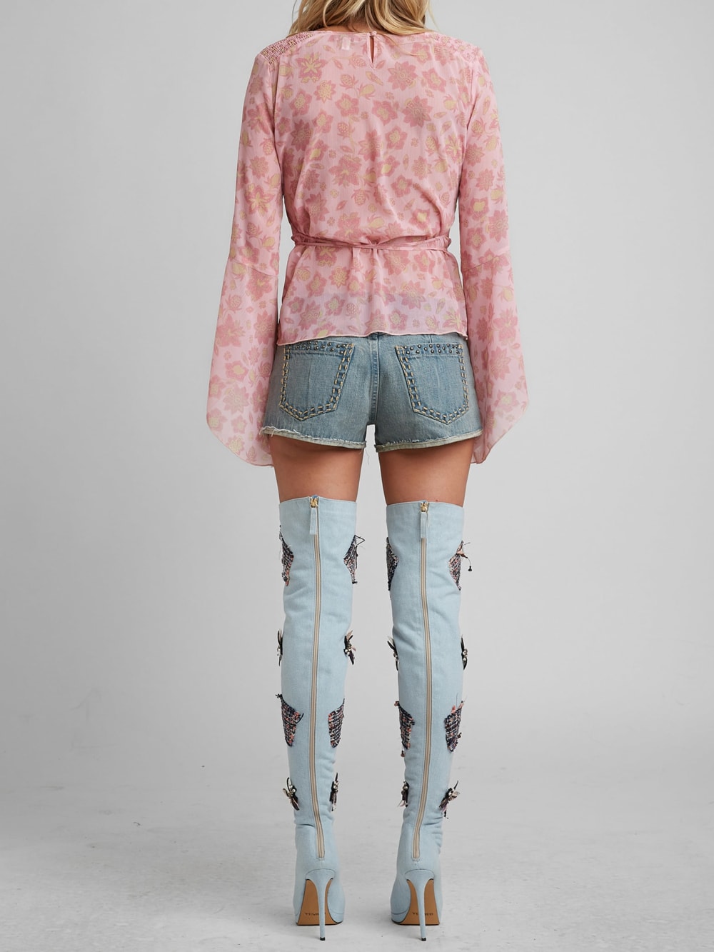 Knee-High Denim Boots - Guess