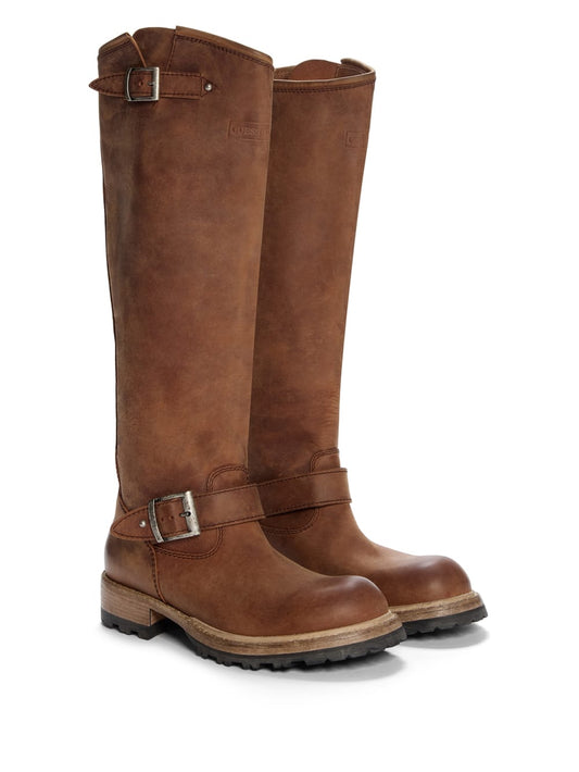 vintage suede biker boots - Guess
