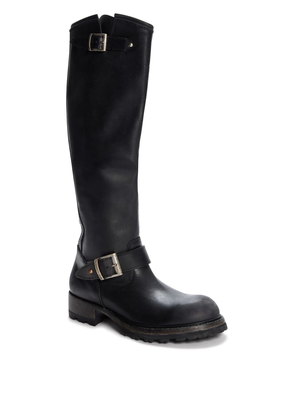 vintage leather biker boots - Guess