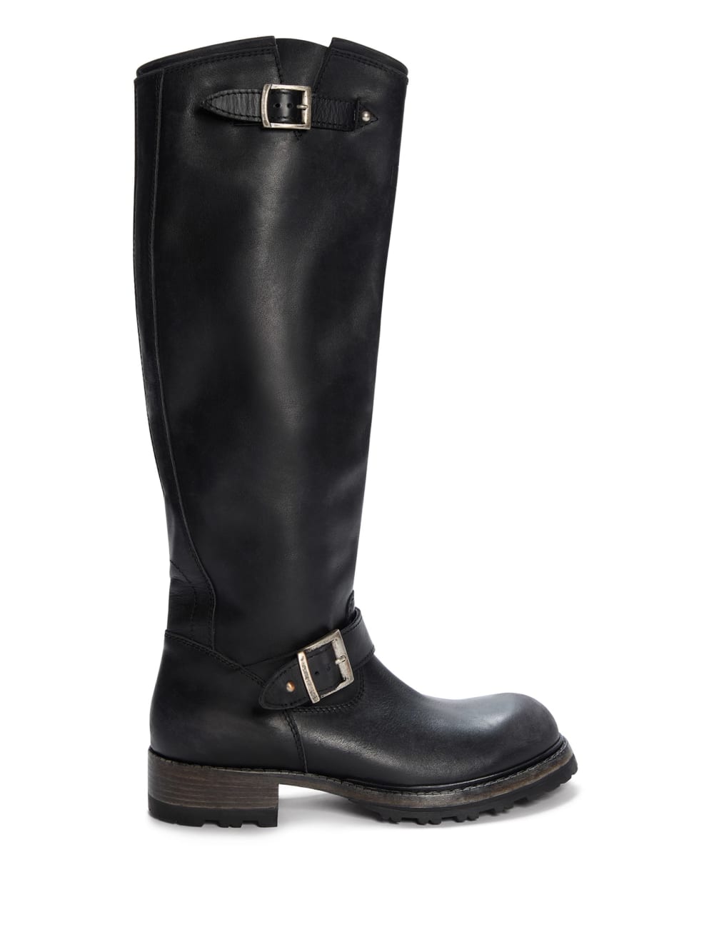 vintage leather biker boots - Guess