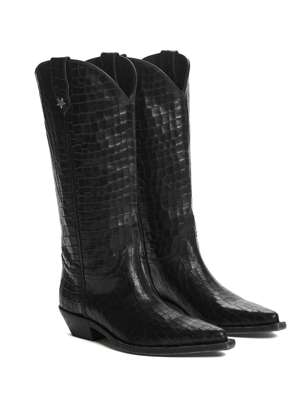 camperos leather cowboy boots - Guess