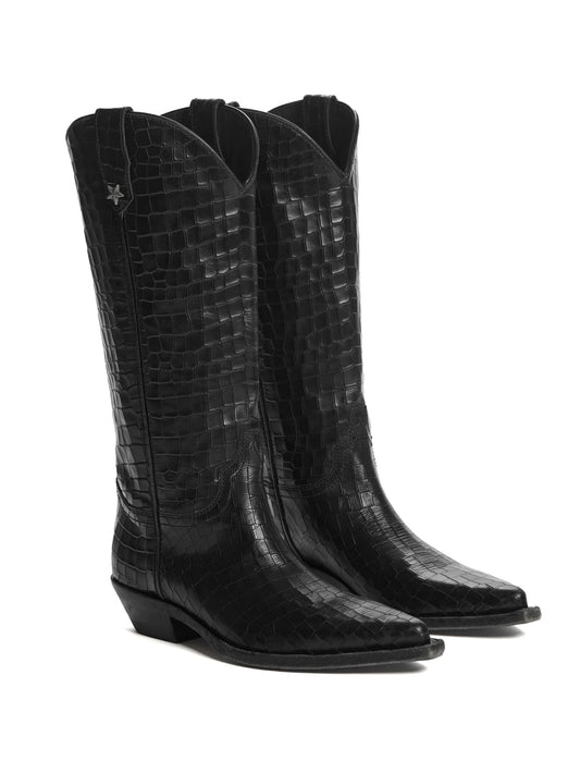 camperos leather cowboy boots - Guess