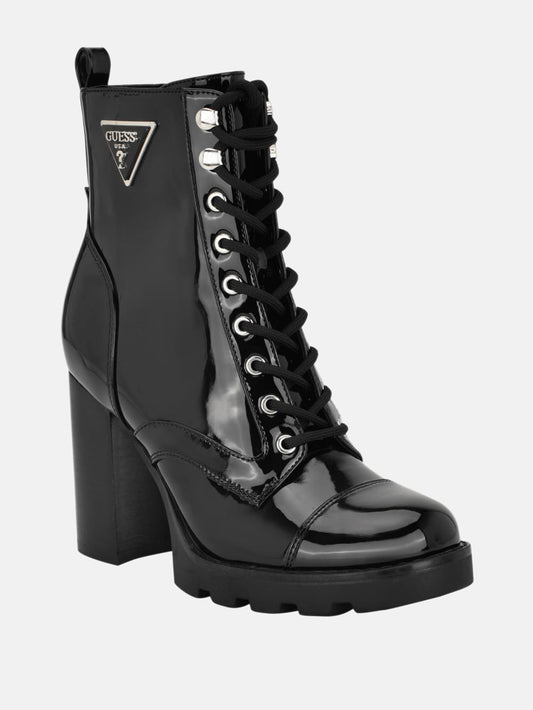 Neadyn Lace-Up Heeled Moto Booties - Guess
