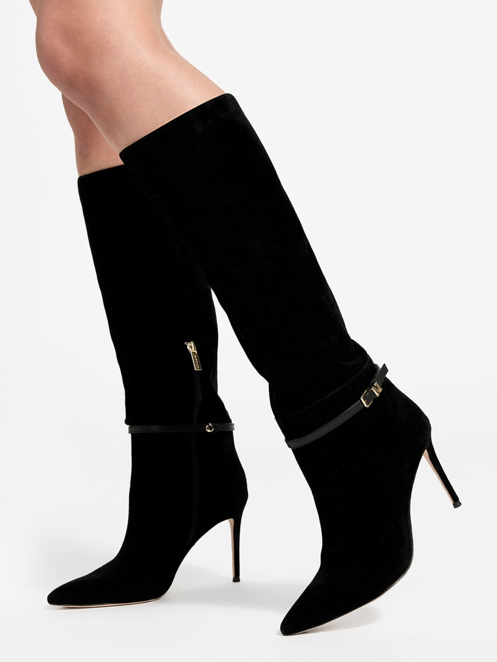 Suede Knee-High Stiletto Boot - Guess