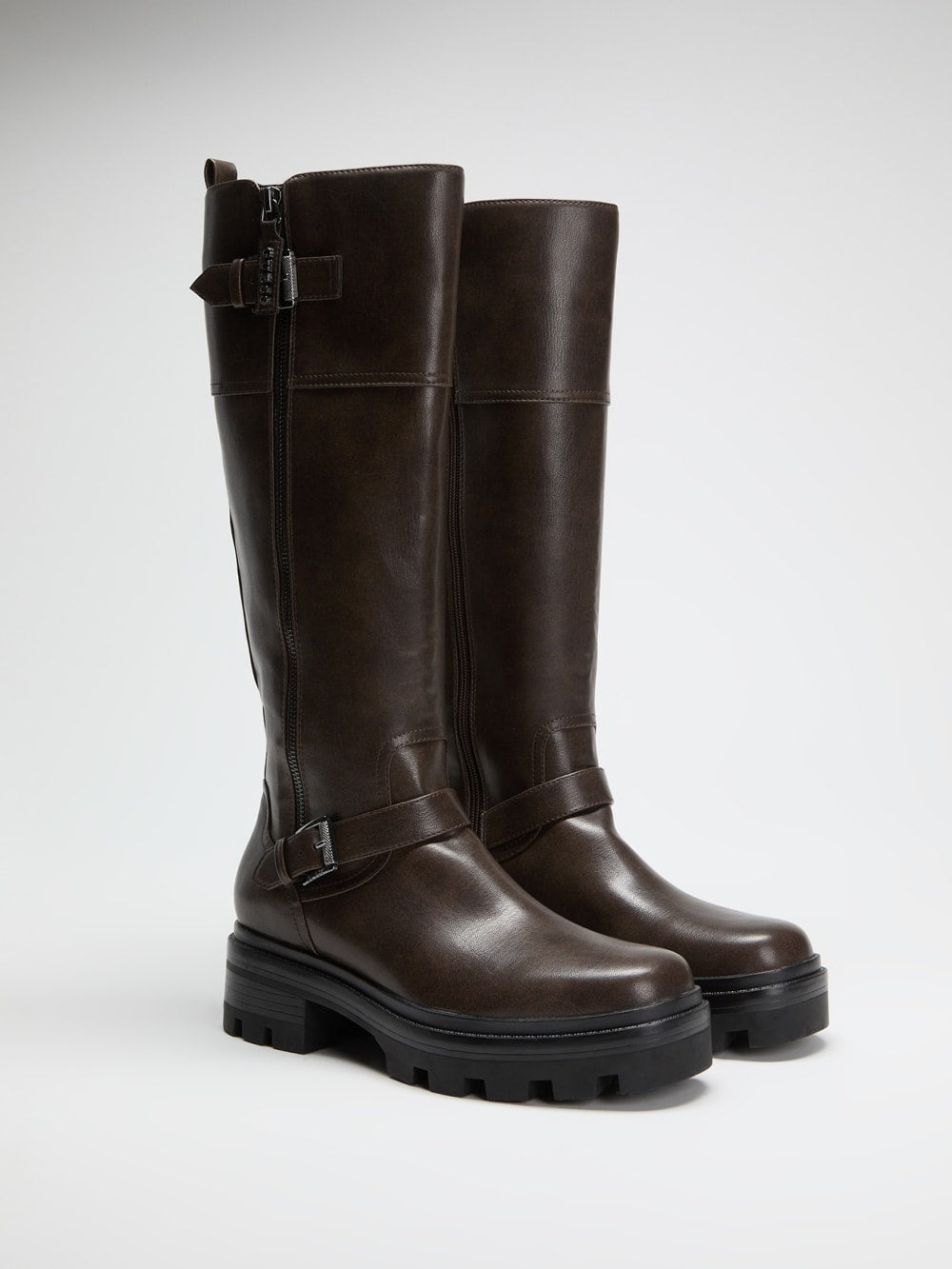 Lynnie Knee-High Lug Boots - Guess