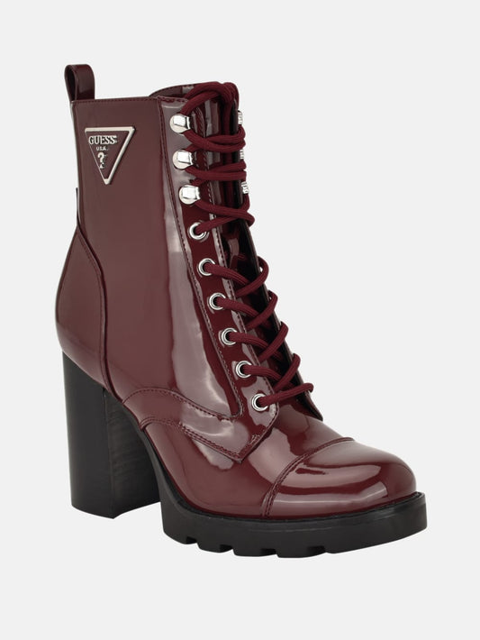 Neadyn Lace-Up Heeled Moto Booties - Guess