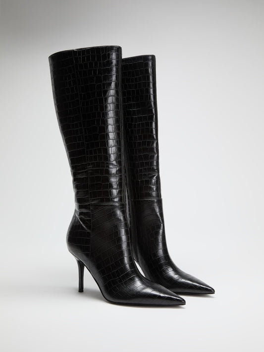 Gressa Knee-High Faux-Leather Boots - Guess