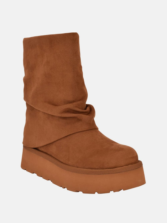 Deinna Fold-Over Suede Booties - Guess