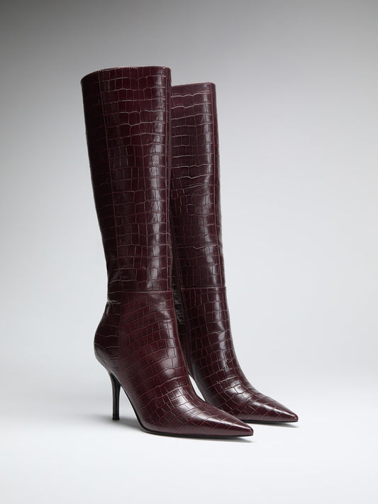 Gressa Knee-High Faux-Leather Boots - Guess