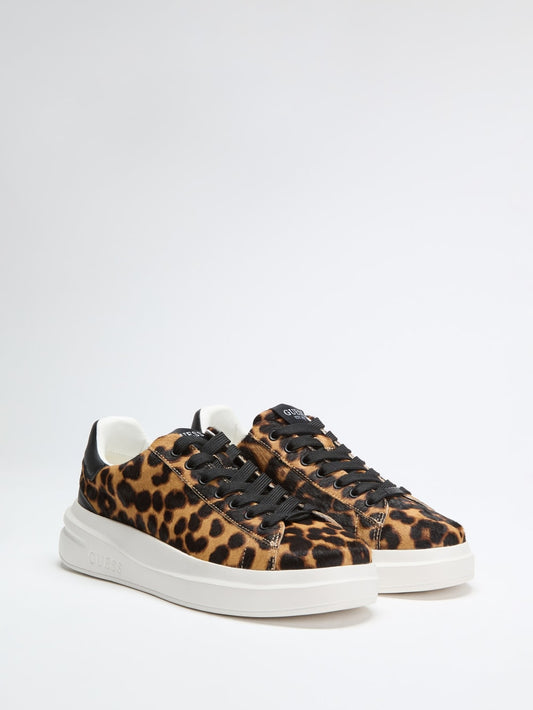 Elbinah Leopard Low-Top Sneakers - Guess