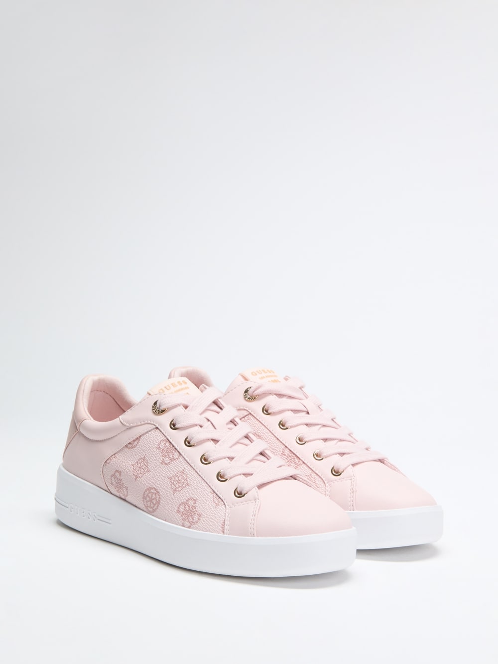 Ronii Debossed Peony Low-Top Sneakers - Guess