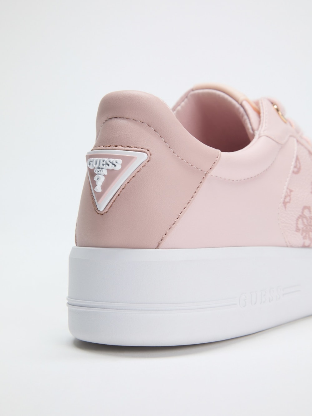 Ronii Debossed Peony Low-Top Sneakers - Guess