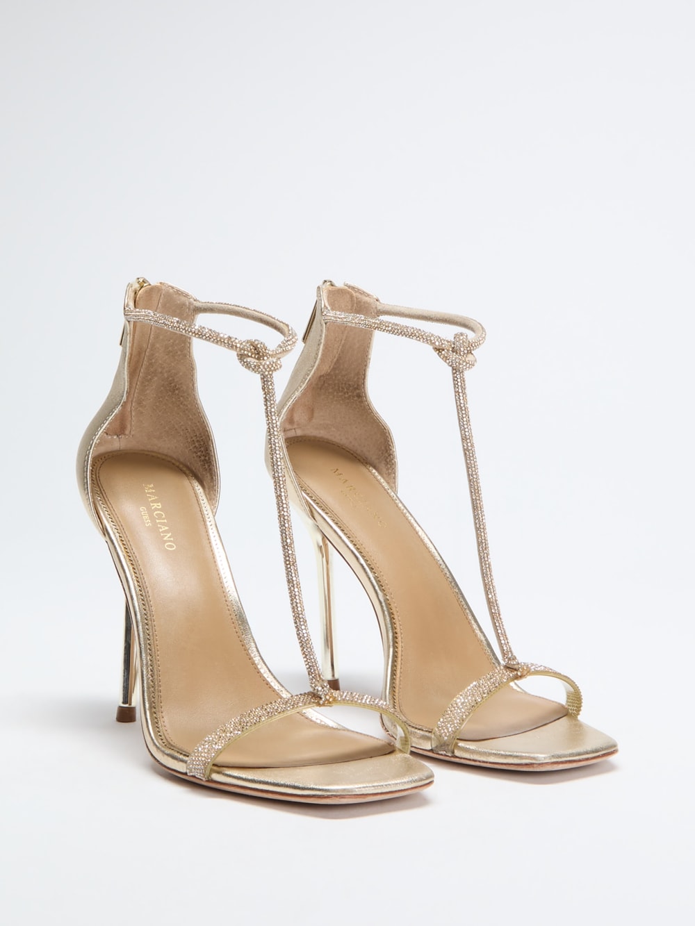 Olivia Embellished Leather Sandal - Guess