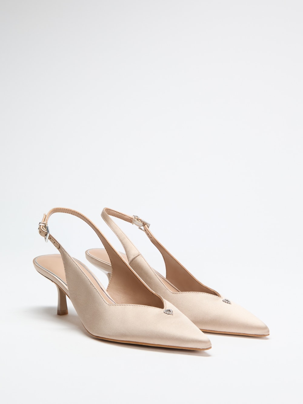 Yannick Satin Kitten Heels - Guess