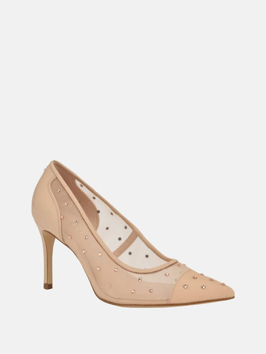 Rhinestone Mesh Pumps - Guess