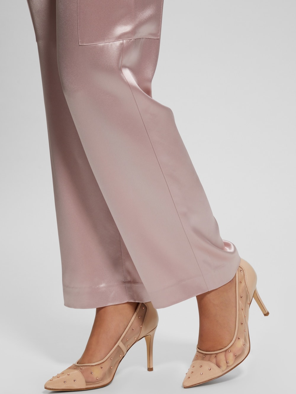 Rhinestone Mesh Pumps - Guess