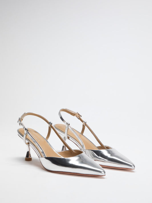 Jen Metallic Kitten Heels - Guess