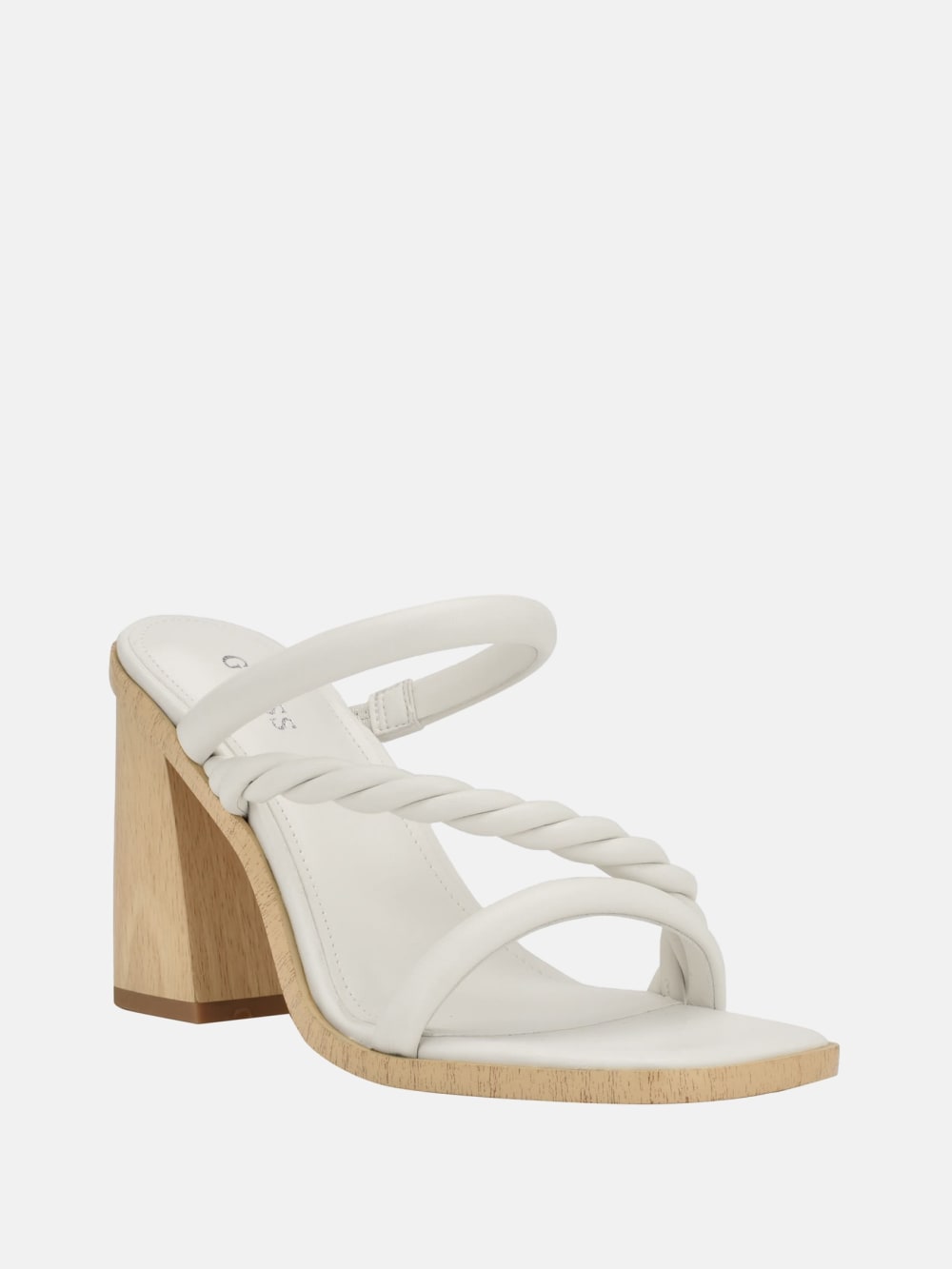 Barper Strappy Wooden Heel Sandals - Guess