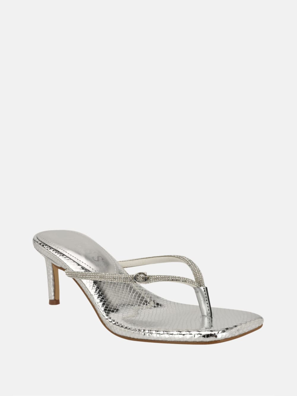 Mayan Rhinestone Thong Strap Heels - Guess