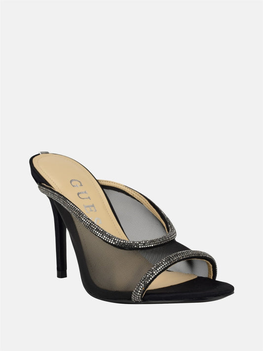 Mansa Rhinestone Mesh Heels - Guess