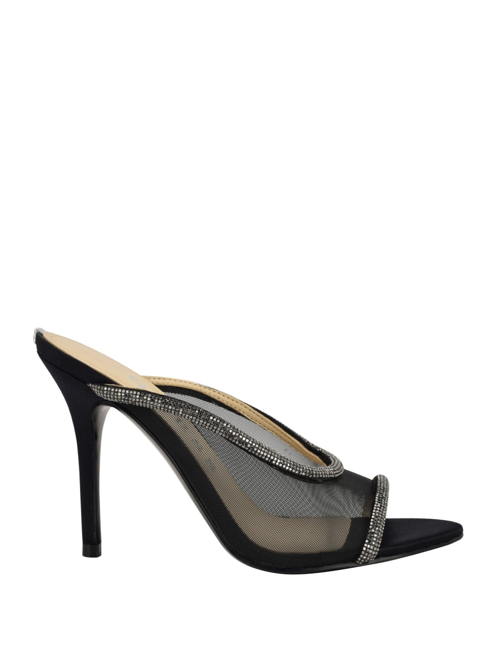 Mansa Rhinestone Mesh Heels - Guess