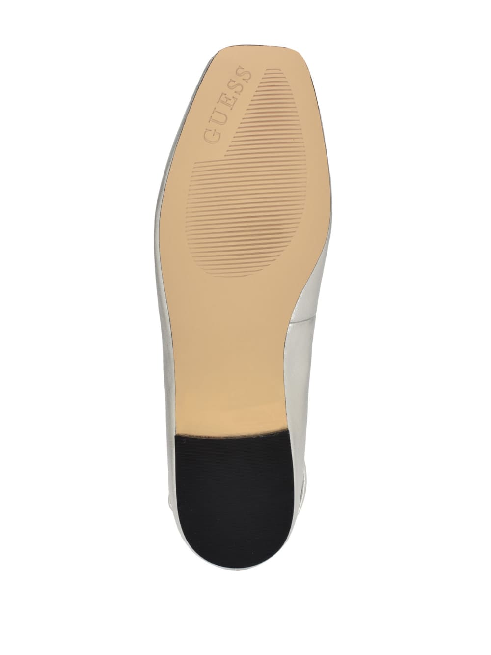 Metallic Ankle Strap Ballet Flats - Guess