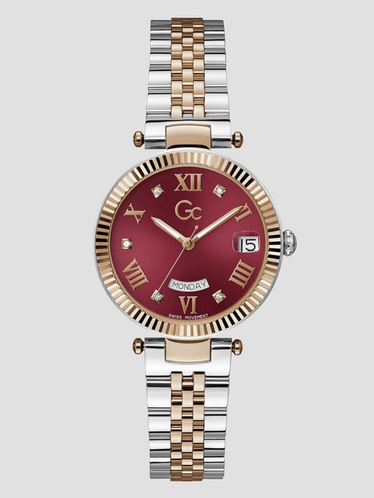 Two-Tone and Red Analog Watch - Guess
