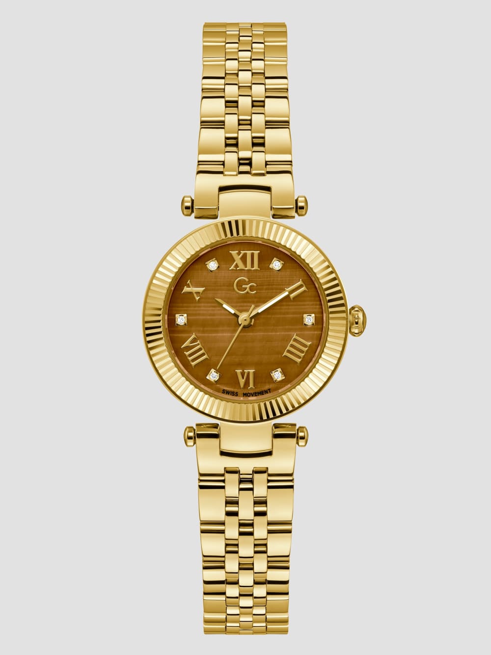 Gc Tiger's Eye Gemstone Analog Watch - Guess