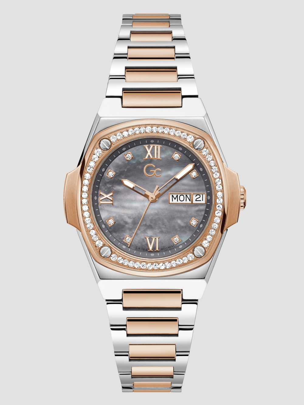 Gc Two-Tone and Mother-of-Pearl Analog Watch - Guess