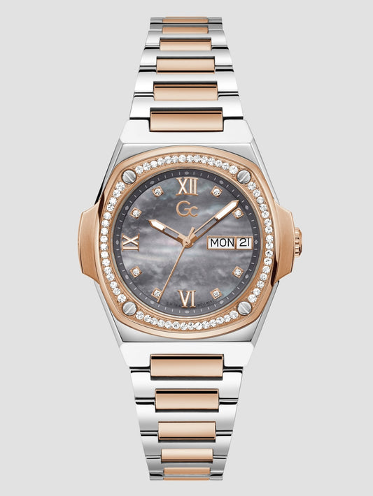 Gc Two-Tone and Mother-of-Pearl Analog Watch - Guess